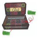 Caixa de Chá com 8 Divisões em MDF