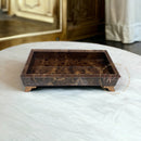 Bandeja Decorativa de Vidro com Efeito Mármore 20x10cm