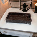 Bandeja Decorativa de Vidro com Efeito Mármore 20x10cm