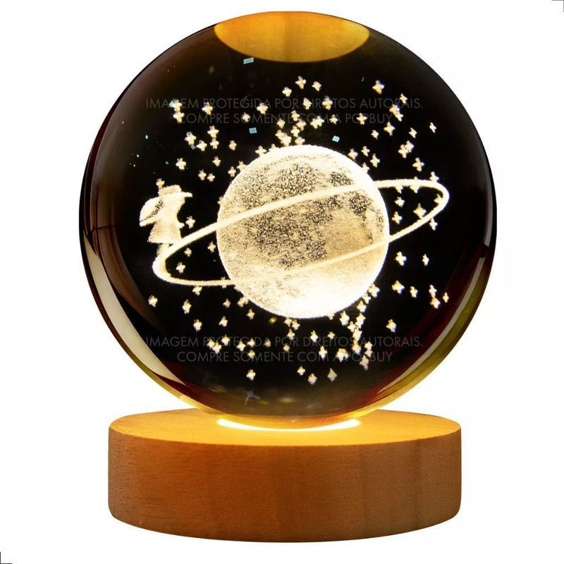 Luminária Bola de Cristal Sistema Solar