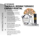 Kit Defumação Turíbulo de Alumínio com Incenso Resina 7 Ervas Naturais