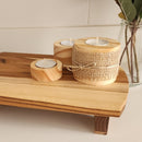 Trio de Velas de Madeira Pinus