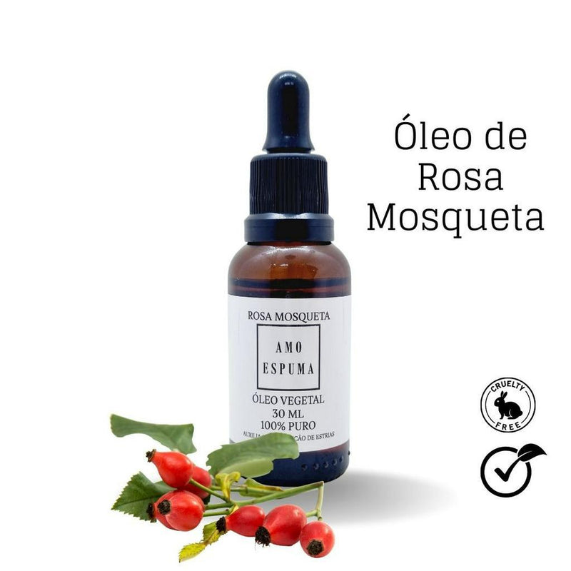 Óleo Vegetal de Rosa Mosqueta 100% Puro - Clareador de Manchas e Regenerador de Pele