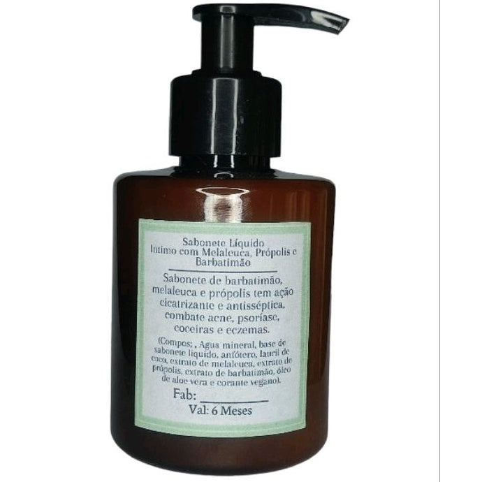 Sabonete Íntimo Líquido de Barbatimão, Melaleuca e Própolis 200ml