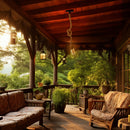 Luminária Pendente Rústico de Teto em Corda de Sisal