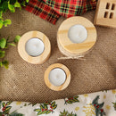 Trio de Velas de Madeira Pinus