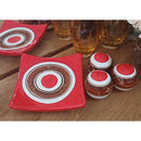 Centro de Mesa Decorativo com Prato e 3 Bolas em Cerâmica