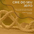 Luminária Pendente Rústico de Teto em Corda de Sisal