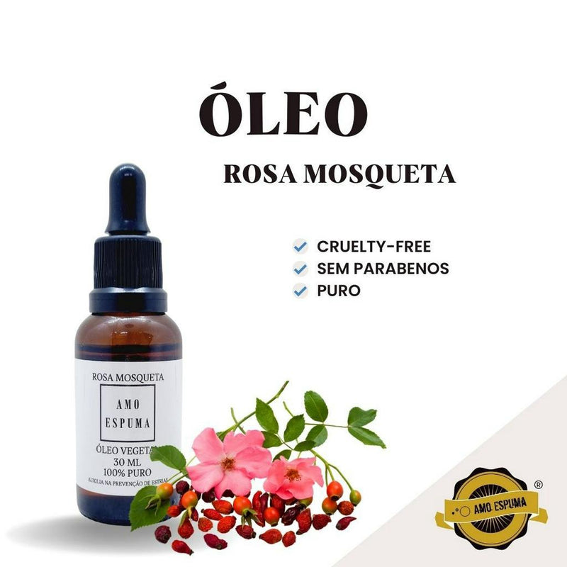 Óleo Vegetal de Rosa Mosqueta 100% Puro - Clareador de Manchas e Regenerador de Pele