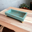 Bandeja Decorativa de Vidro com Efeito Mármore 20x10cm