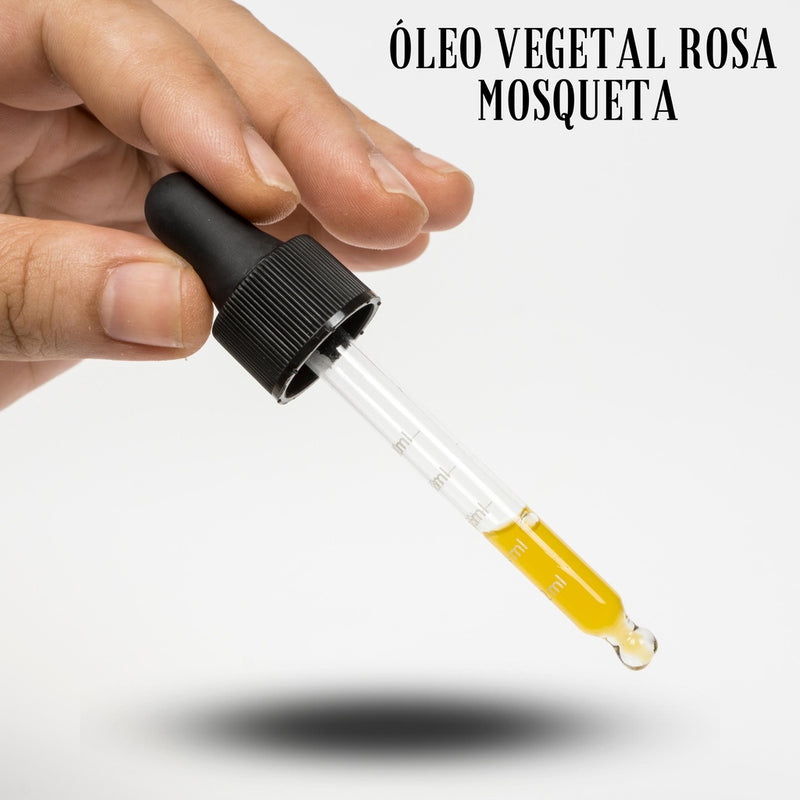 Óleo Vegetal de Rosa Mosqueta 100% Puro - Clareador de Manchas e Regenerador de Pele