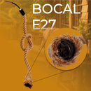 Luminária Pendente Rústico de Teto em Corda de Sisal