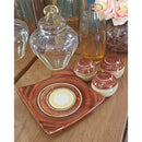 Centro de Mesa Decorativo com Prato e 3 Bolas em Cerâmica