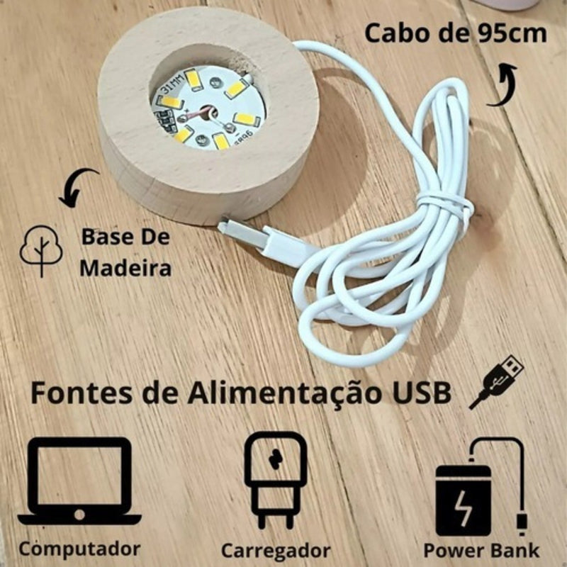 Luminária Bola de Cristal Sistema Solar