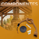 Luminária Pendente Rústico de Teto em Corda de Sisal