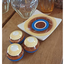 Centro de Mesa Decorativo com Prato e 3 Bolas em Cerâmica