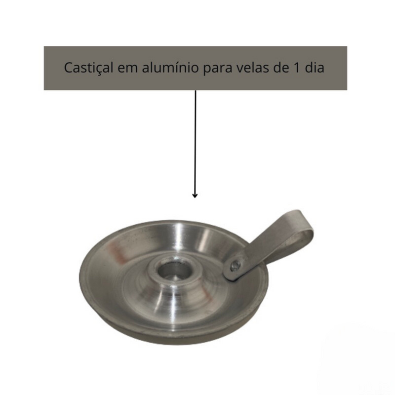 Conjunto com 2 Suportes para Vela de 7 Dias + Castiçal para Vela Fina