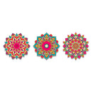 Kit 3 Quadros Decorativos Mandalas - Corte a Laser