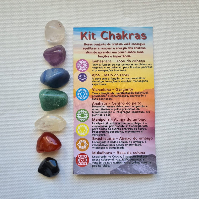 7 Chakras Pedras Kit Cristais Naturais