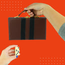 Dominó de Osso Profissional - Pedras Grandes com Maleta - 10mm - 28 Peças