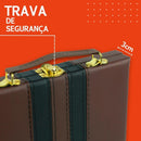 Dominó de Osso Profissional - Pedras Grandes com Maleta - 10mm - 28 Peças