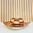 Centro de Mesa Decorativo com Prato e 3 Bolas em Cerâmica