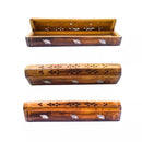 Porta Incenso Incensário de Madeira em Formato Box