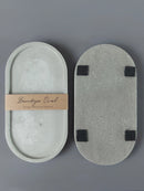 Kit Vela Roses + Bandeja Oval + Vaso de Cimento