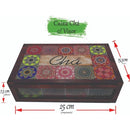 Caixa de Chá com 8 Divisões em MDF