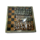 Tabuleiro de Xadrez e Dama 2 em 1 em Pedra Sabão