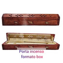 Porta Incenso Incensário de Madeira em Formato Box