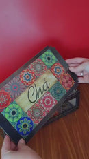 Caixa de Chá com 8 Divisões em MDF