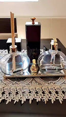 Kit Vidros Luxo – Aromatizador e Porta Sabonete Líquido para Lavabo e Decoração