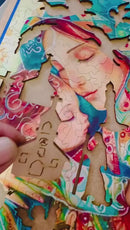 Quebra-Cabeça Nossa Senhora em Madeira - 180 Peças com Caixa de Madeira