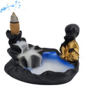 Incensário Cascata e Vareta Folha com Monge Mini Pensativo