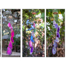 Kit 3 Mensageiros Sino dos Ventos Ágata com 7 Chapas Coloridas